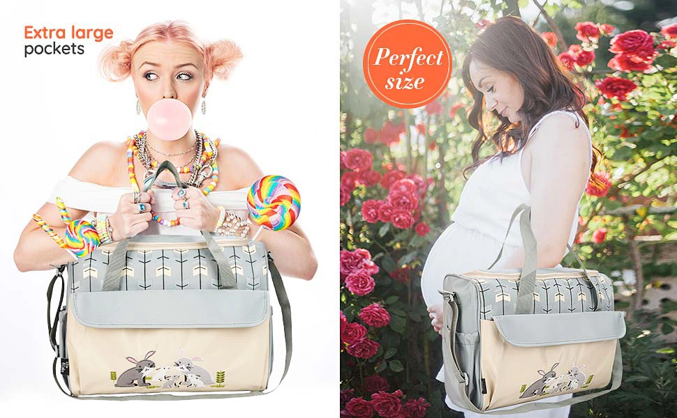 Cute Fashion Single-Shoulder Baby Diaper Bag Mummy Bag