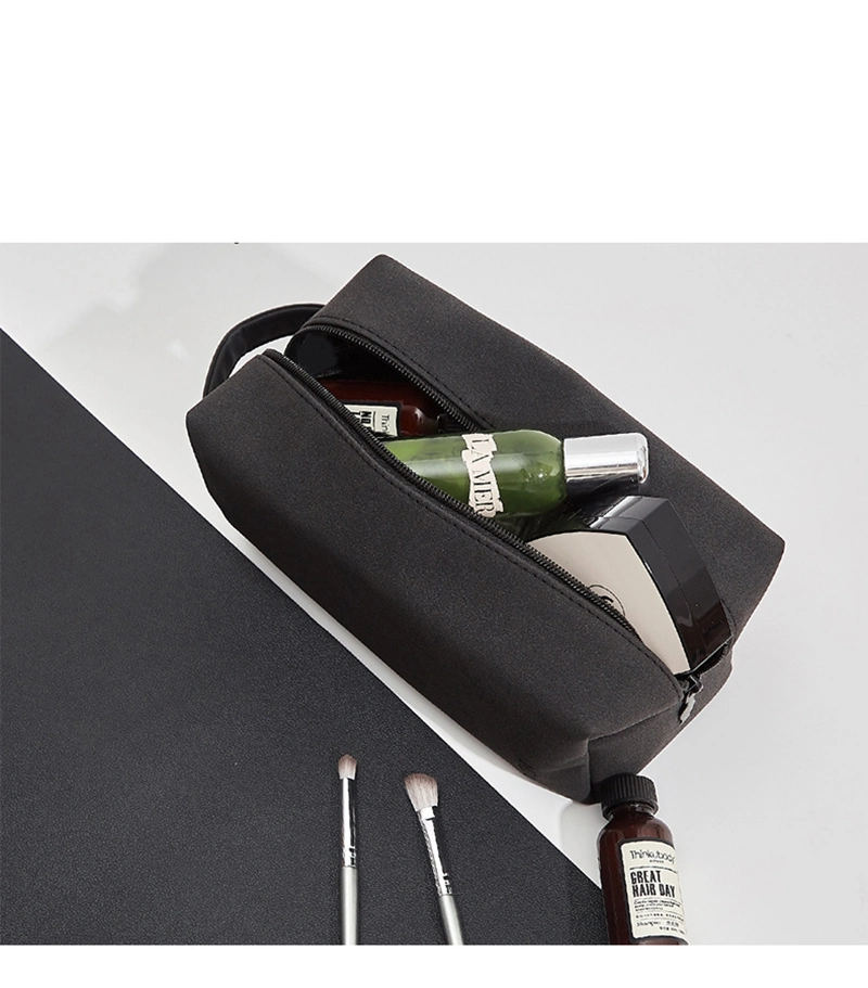 Sh2478 Women&prime;s Luxury Custom Cosmetics Bag Logo Wholesale Packaging Mini Makeupzipper Black Leather PU Travel Bags