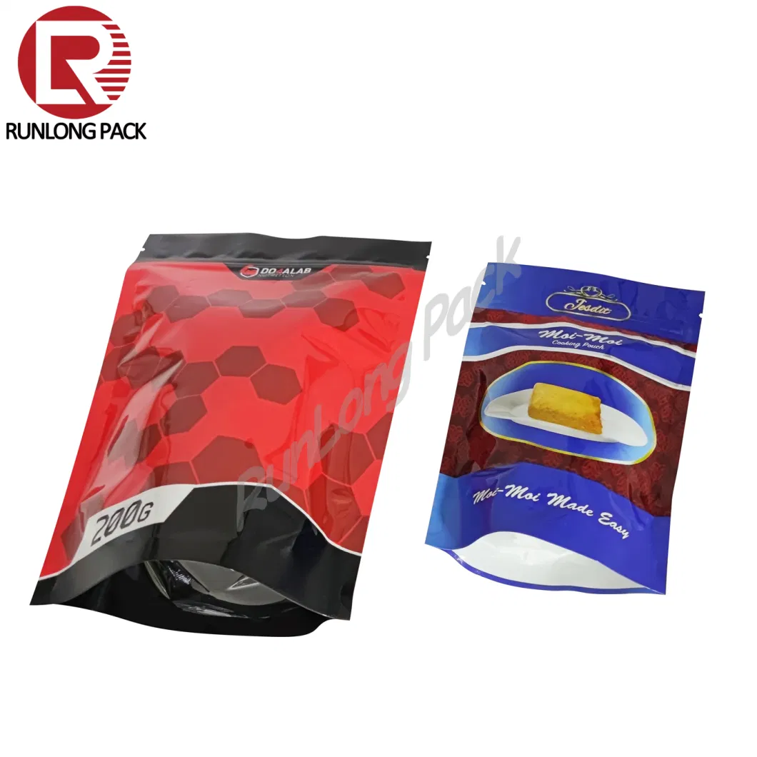 Hot Sales Flat Zipper Glossy Matte Inventory Food Packaging Shopping Bag Chips Snacks Tobacco Pouch