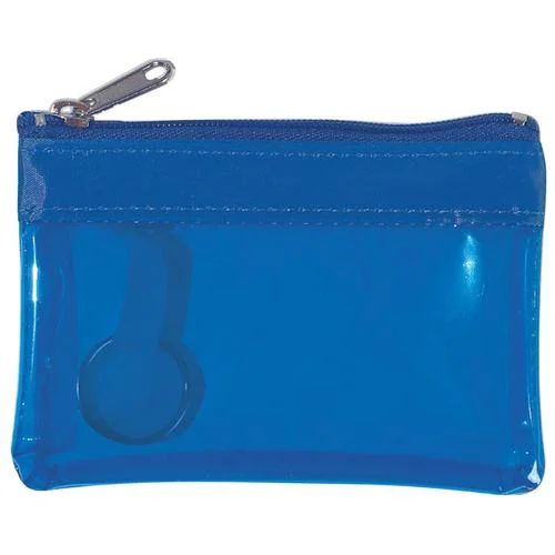 Translucent Vinyl Coin &amp; Key Zippered Pouch