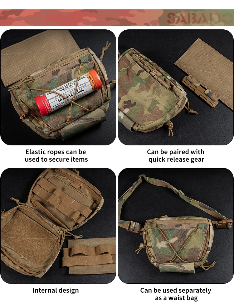 Sabado Chest Rig Tactical Drop Dump Pouch for Expandable Pouch and Hook-and-Loop Attachment System Arc CPC Jpc Fcpc Vest