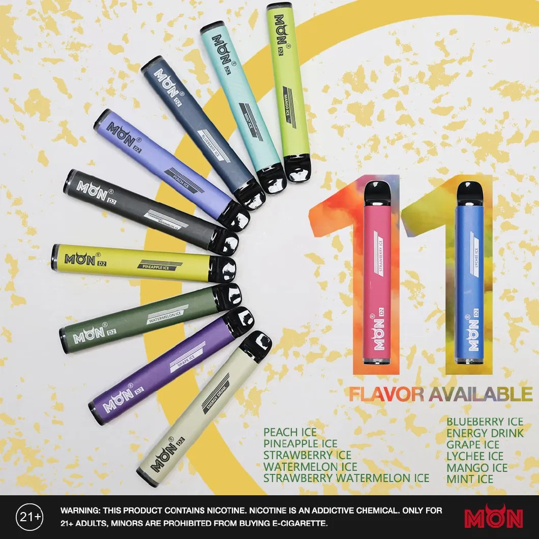 Monvaper/OEM / ODM Disposable Vape Factory E-Cigarette 600 Puffs/ 5000puffs/8000puffs/10000puffs/Closed Pod/Tpd/Mhra/FDA/Esma/CE/RoHS/Mon/Snus/Nicotine Pouches