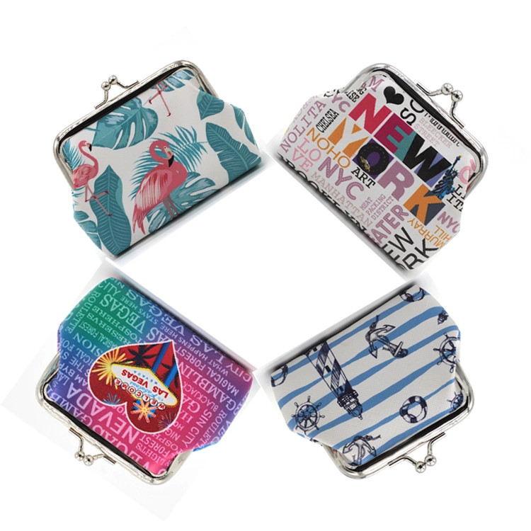 Custom Printed Classic Coin Purse Small PU Leather Money Pouch