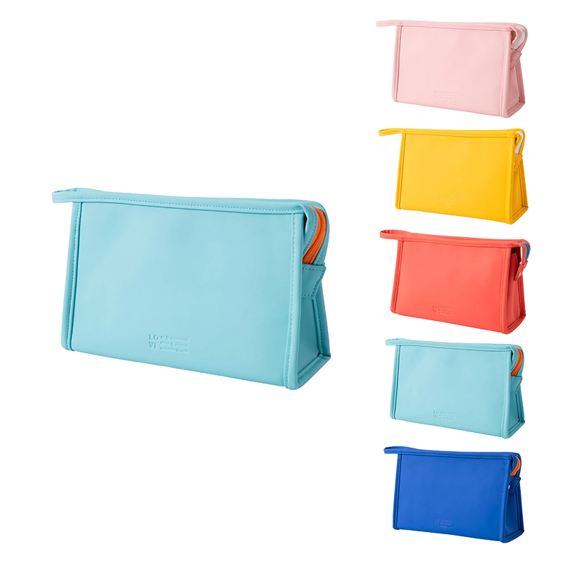 Factory OEM Toiletry Cute Portable Travel PU Leather Makeup Pouch
