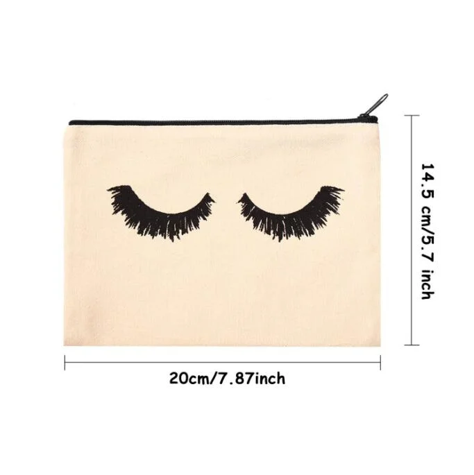 Custom Logo and Print RPET Cotton Zipper Pouch for Makeup Brush and Pencil Bags