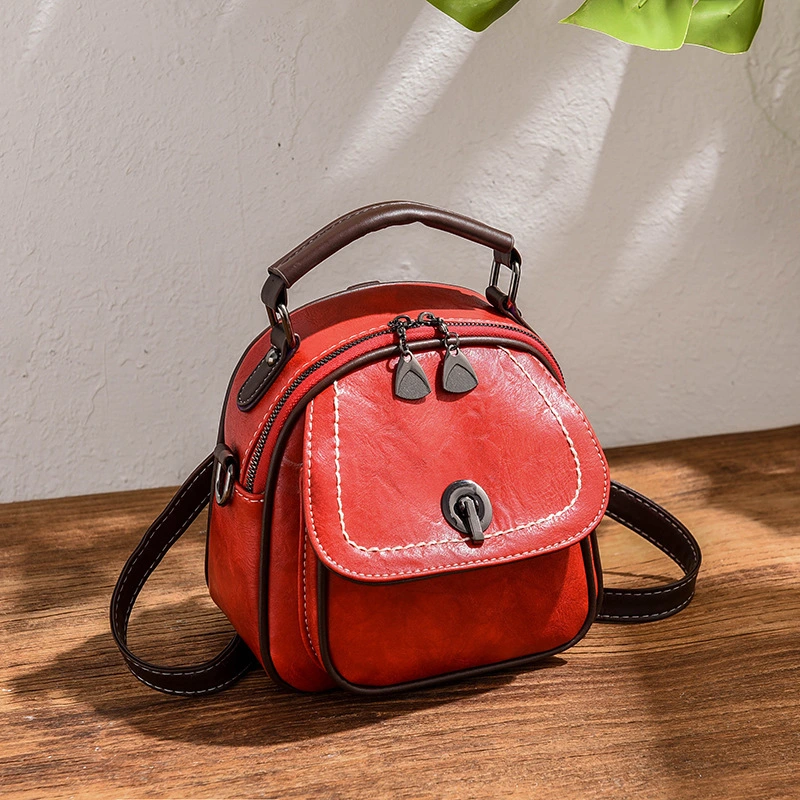 Mini Backpack Women PU Leather Shoulder Bag for Teenage Girls Kids Multi-Function Small Bagpack Female Ladies School Backpack