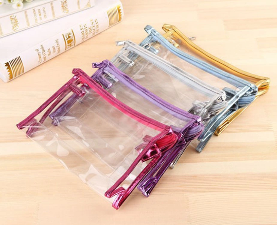 Multi-Functional Portable Waterproof Transparent Clear Cosmetic Makeup Bag with Zipper Case Travel Organizer