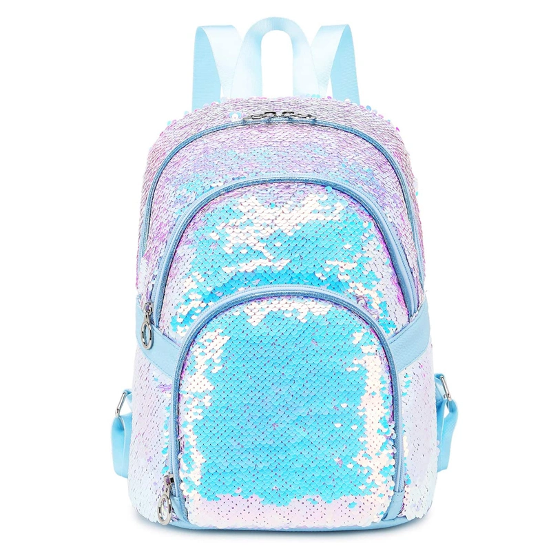 Cute Mini Sparkly Bookbag School Bag Purse Reversible Sequins Backpack for Women Girls