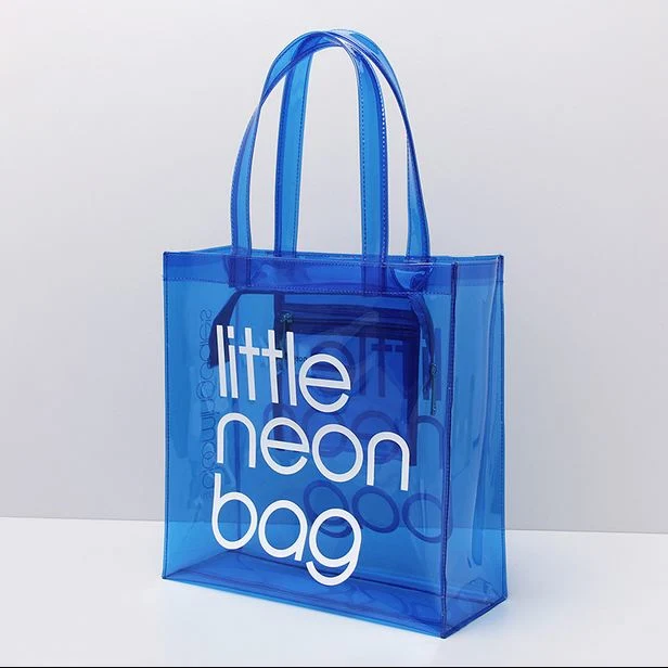 Four Colors PVC Tote Bag with Custom Logo for Shopping or Daily Life