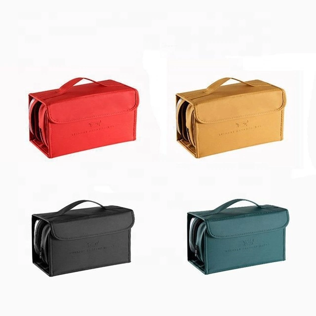 Travel Toiletry Bag Hanging PU Make up Case Men Ladies Folding Dry Wet Separation Cosmetic Bags