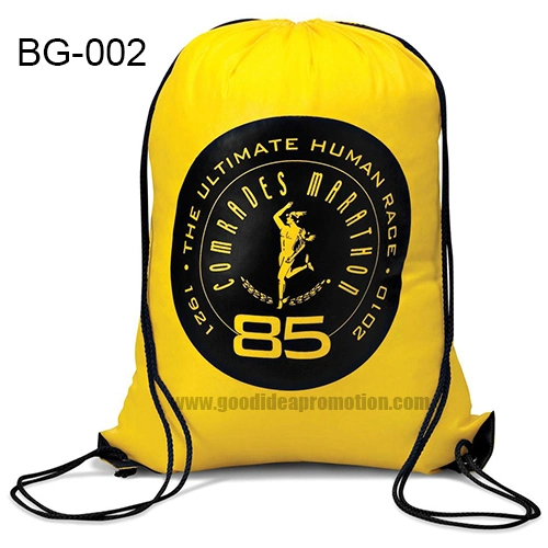 RPET Drawstring Sport Gym Backpack Nylon Promotional Foldable Marathon Beach Running Events Conference Cotton Recyclable Canvas Waterproof School Bag