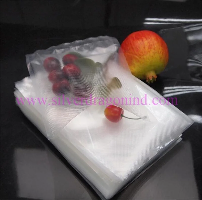 Custom Plastic PE Embossed Vacuum Pouch/Bag on Roll for Food Packaging