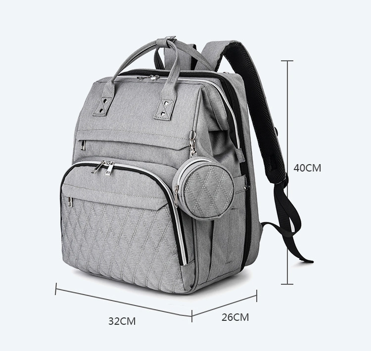 Diaper Bag Backpack with Changing Station Portable Baby Bag Foldable Baby Bed Back Pack Travel Waterproof Large Travel Bag