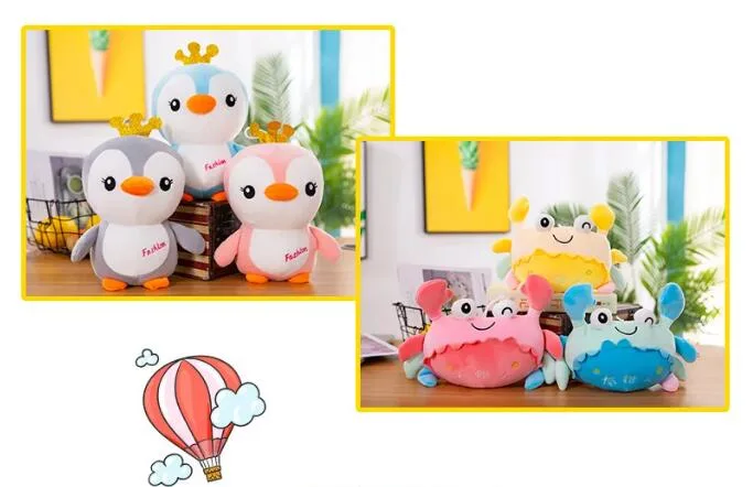 Mini Plush Animals Toy Set Goody Bags Filler for Boys Girls Child Kid Small Star Smiley Plush Colorful Sea Animal Toy