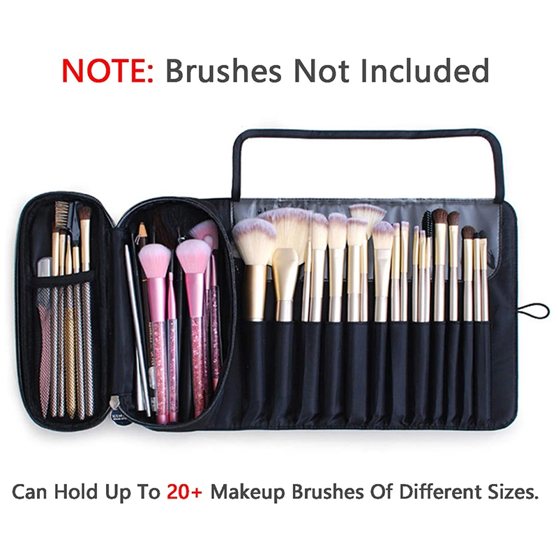 Detachable Portable Woman Makeup Brush Organizer Cosmetic Bag for Travel