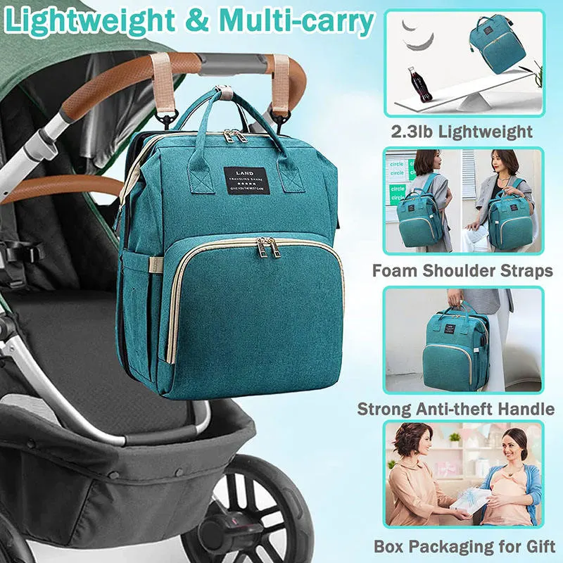 Waterproof Organizer Designer Baby Backpack Diaper Bag with Changing Station for Mother