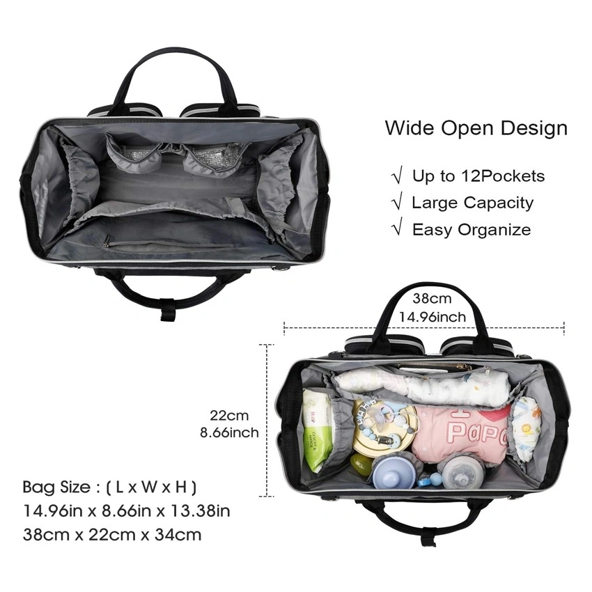 New Fashion Nappy Handbag Mummy Large Capacity Stroller Bag Mommy Babyoutdoor Travel Bag