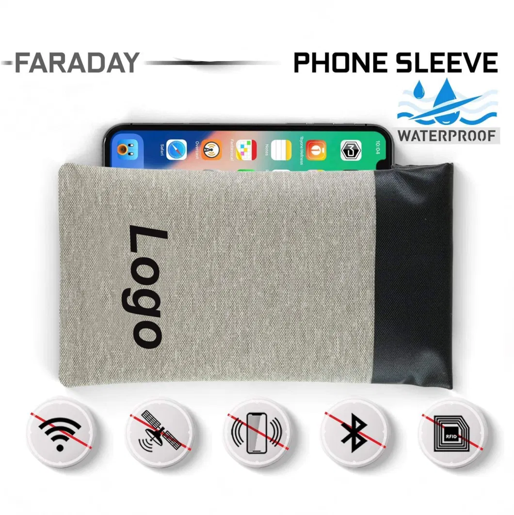 Slim Waterproof Signal Isolation Faraday Phone Sleeve Faraday Pouch for Electronic Device Security