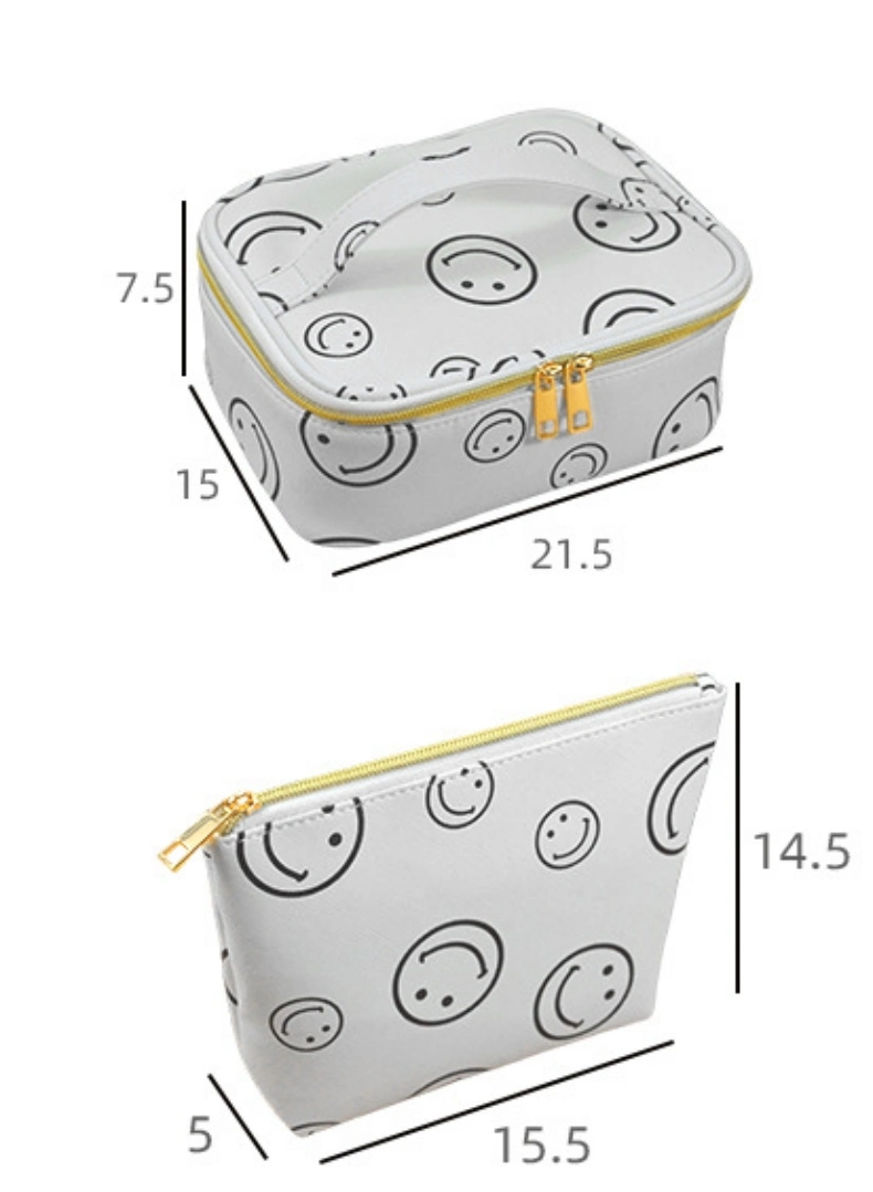 OEM Custom Design Printing Lady Cosmetic Bag Case Toiletry Pouch Waterproof Women Makeup Bag Wallet Clutch Bag