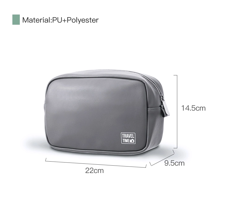 Leather Travel Cosmetic Packaging Bag Waterproof Toiletries Bag Transparent Zipper PVC Cosmetic Makeup Organizer Bag for Man