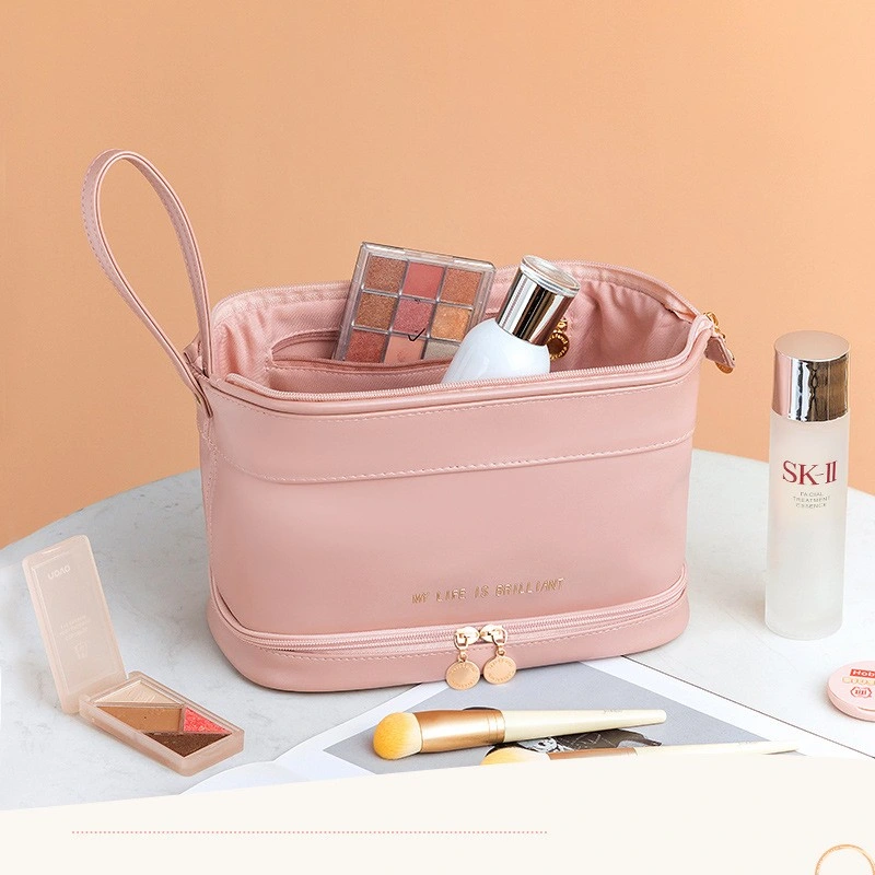 (WD12990) PU Leather Female Cloud Makeup Bag with Large Capacity Portable Instagram Advanced Sensation Network Celebrity 2022 Toiletry Bag