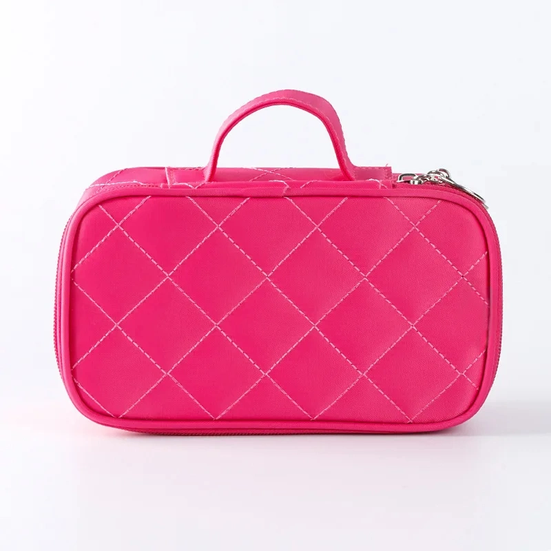 Wholesale Best Price 3 Layer Cosmetic Bag Makeup Bag Brush Bag with Mirror for Women