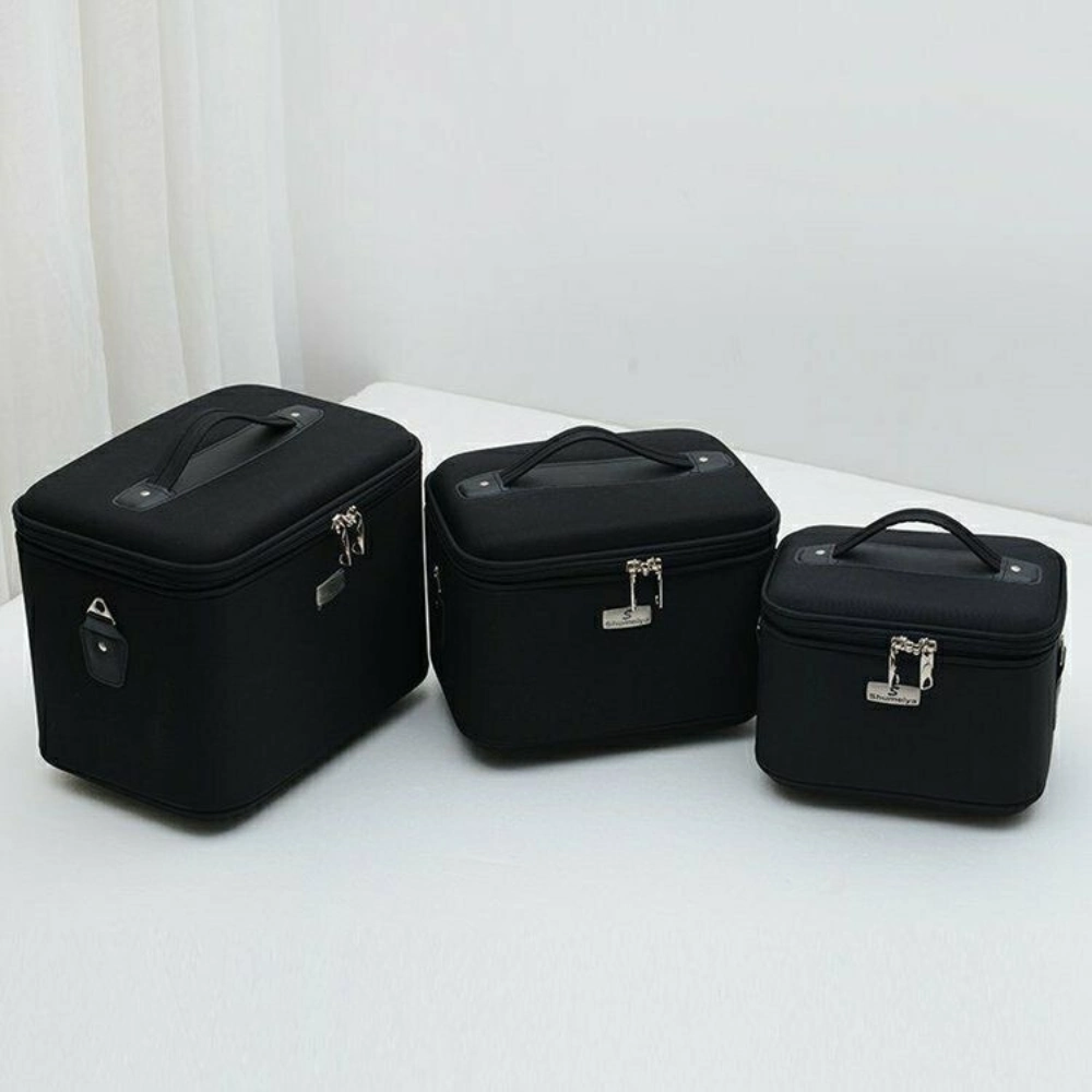 Split Leather Toiletry Case Bag Portable Hanging Makeup Organizer Ci23544