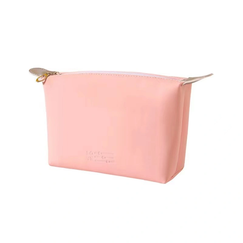 Leather Women Makeup Cosmetic Brush Bag Wholesale Reusable Organizer Bag Zipper/Wash Bag