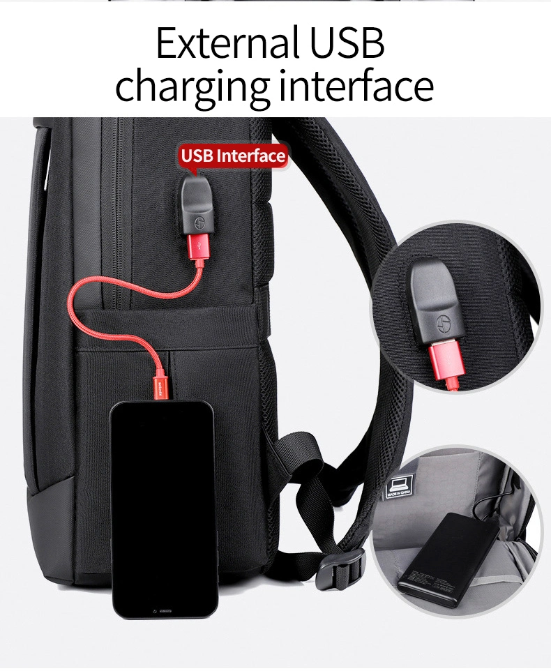 2023 USB Charging Backpack Men Password Lock Anti Theft Schoolbag Black Oxford School Bags for Teenage Boys