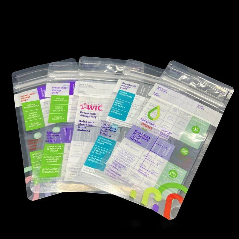 Sterilised Freeze Ziplock BPA-Freen No-Leak Baby Cooler Breastmilk Storage Bags with Zipper