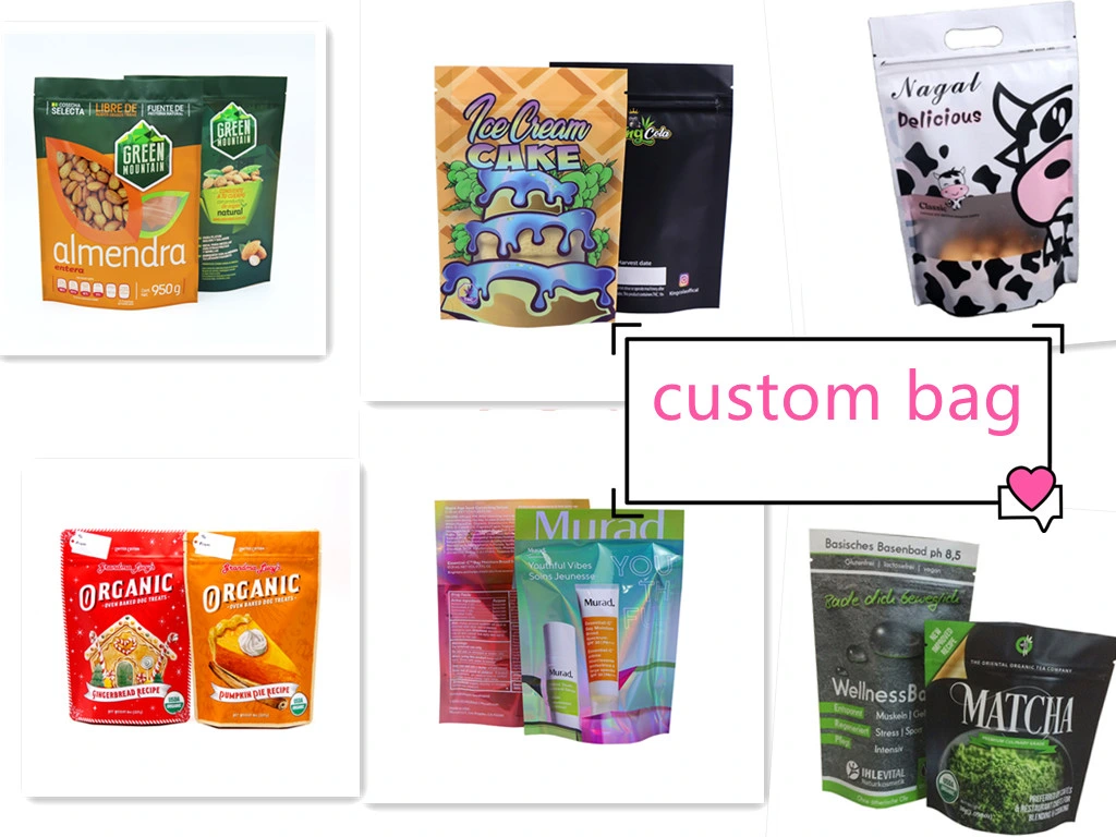 Custom Printing Mylar Plastic Food Grade Water Proof Weed Bag Child Resistant Stand up Safety Barrier Pouch