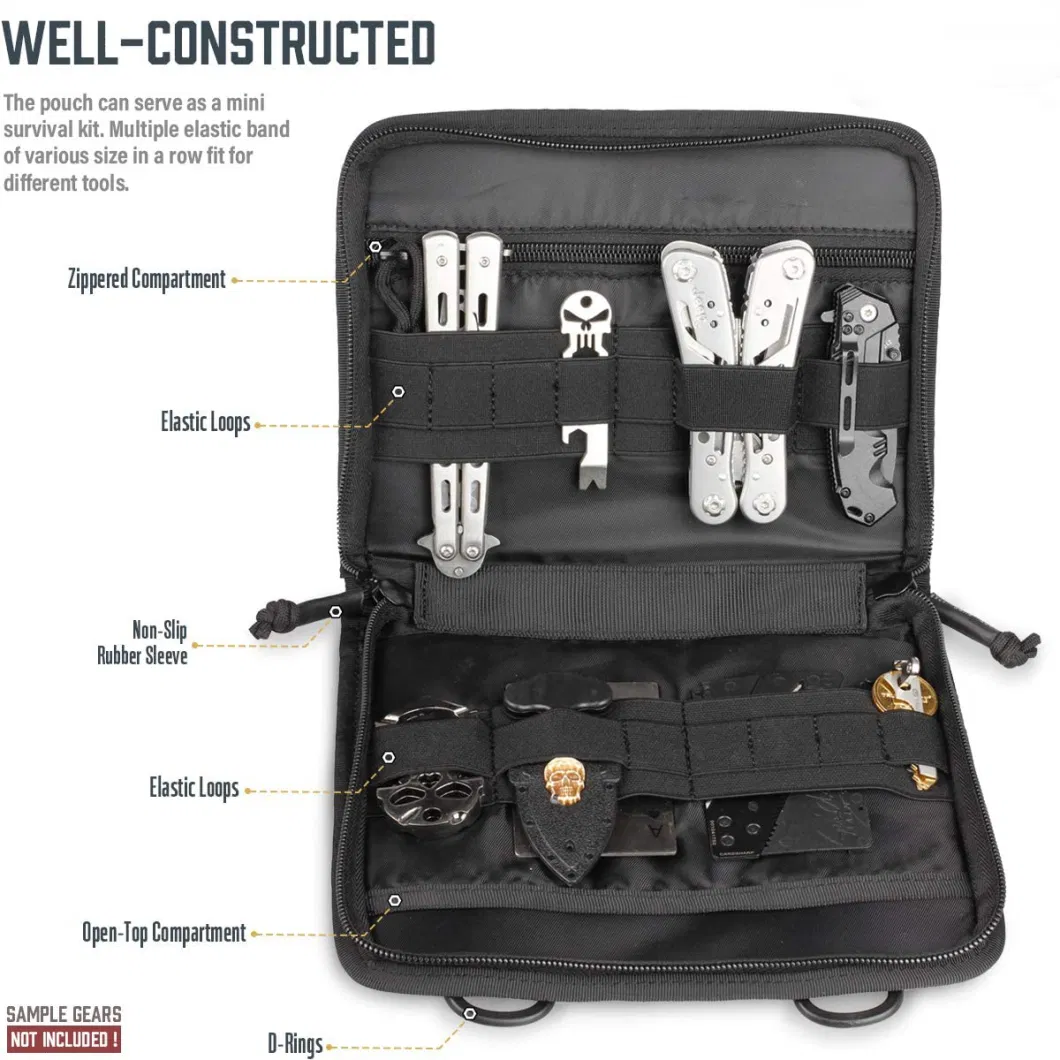 Tactical Molle Tool Bag, Utility Organizer EDC Medical Bag Modular Pouches