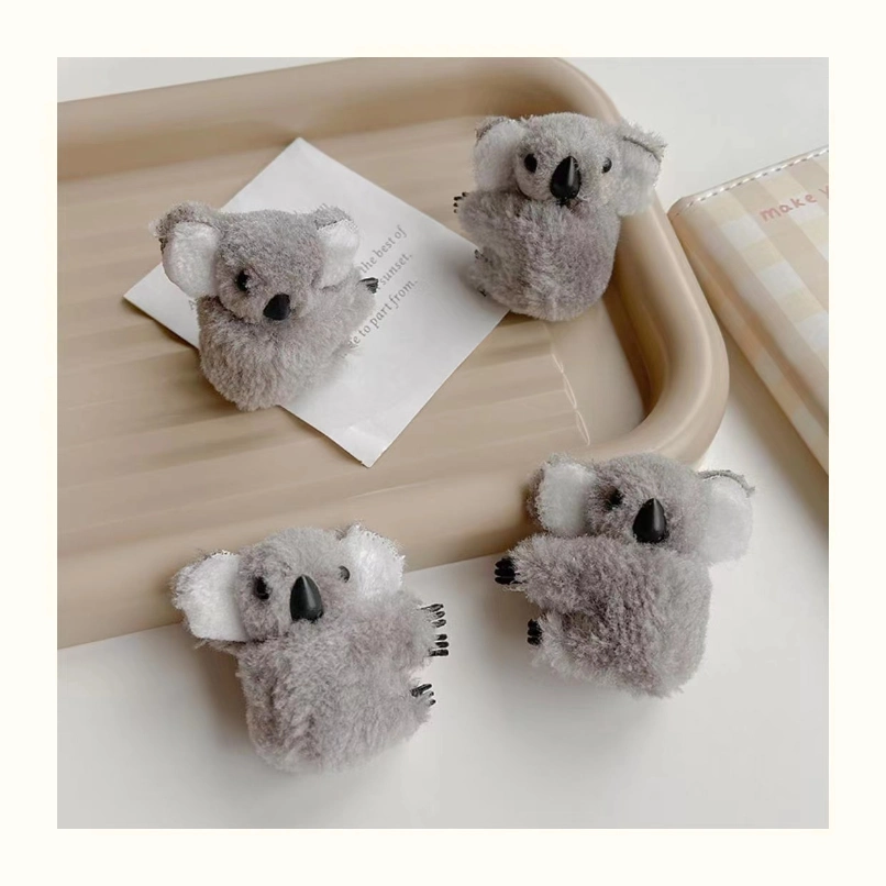 Hot Sale Lovely Girls Cute Hairpins Sweet Plush Koala Bear Small Hair Claw for Woman Lady Children Hair Clips