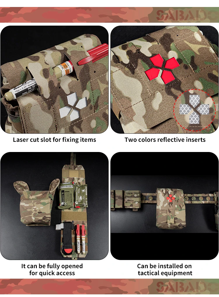 Sabado Outdoor Cordura Rapid Deployment Emergency Trauma Ifak Kits Large Size Molle Medical Pouch