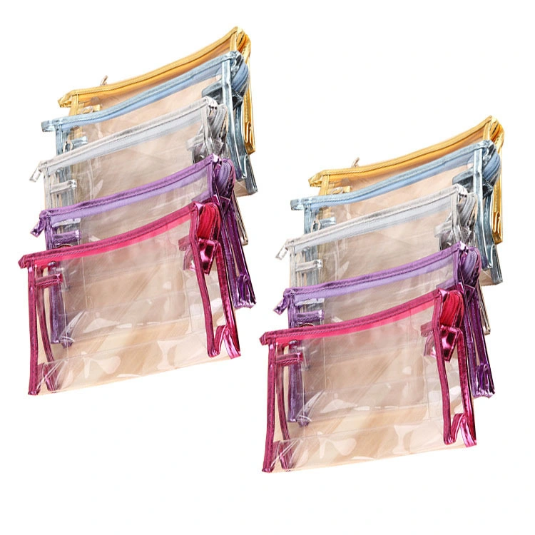 Multi-Functional Portable Waterproof Transparent Clear Cosmetic Makeup Bag with Zipper Case Travel Organizer