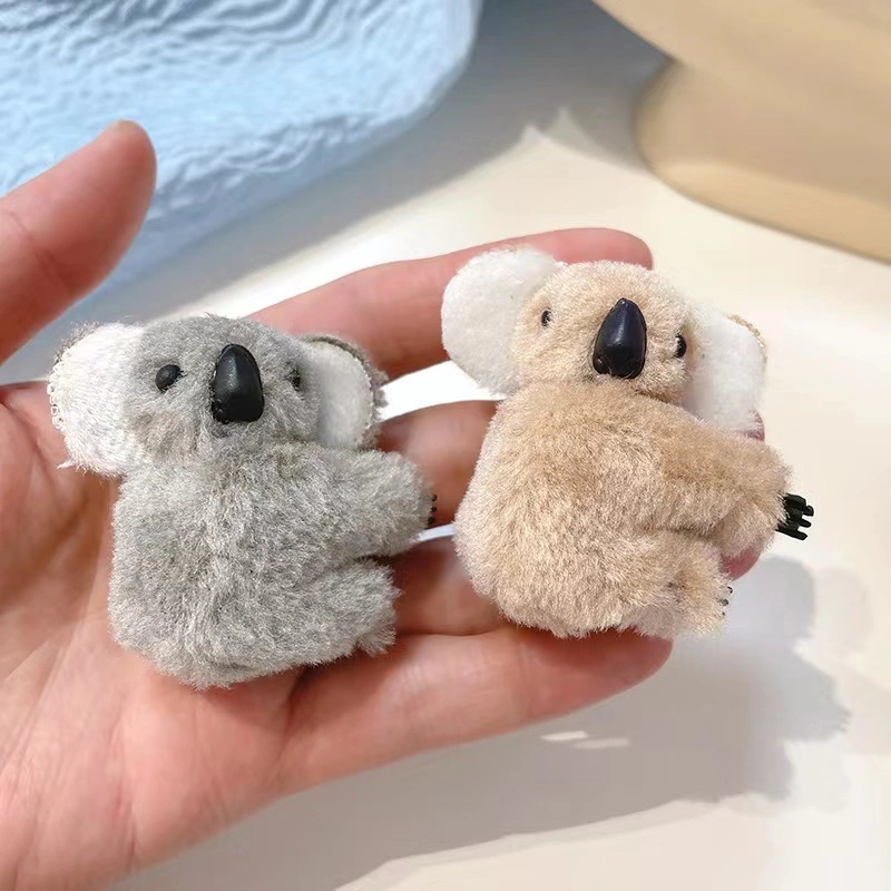 Hot Sale Lovely Girls Cute Hairpins Sweet Plush Koala Bear Small Hair Claw for Woman Lady Children Hair Clips