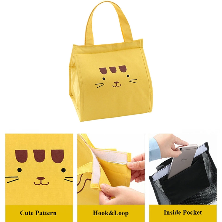 Wholesale Custom Printed Cute Cartoon Kids School Lunch Bag with Handles