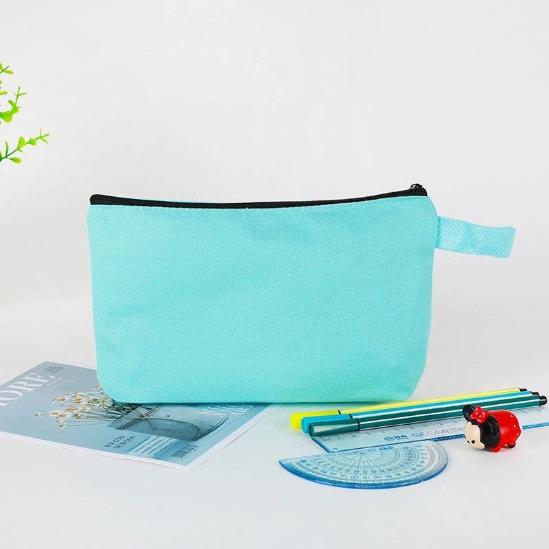 Wholesale Custom Design Logo Full Color Plain Organizer Gift Pencil Cotton Canvas Toiletry Travel Makeup Cosmetic Bag Zipper Pouch