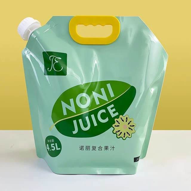 Customize Print Food Grade Liquid Bags 3L 4L 5L Water Liquid Food Beverage Packing Spout Pouch Bag with Handle