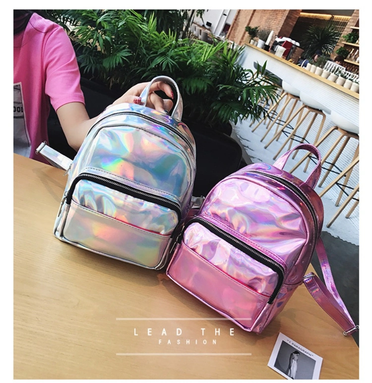 Ru Private Label Wholesale Holographic Glitter Teenage Ladies Girls Schools Bags of Latest Designs