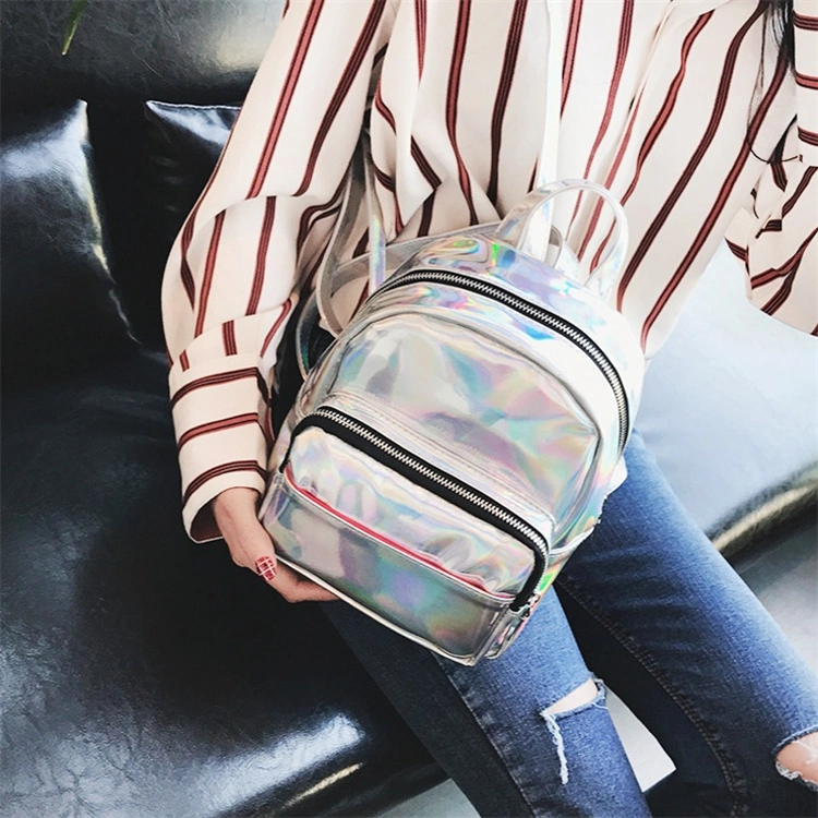 Ru Private Label Wholesale Holographic Glitter Teenage Ladies Girls Schools Bags of Latest Designs