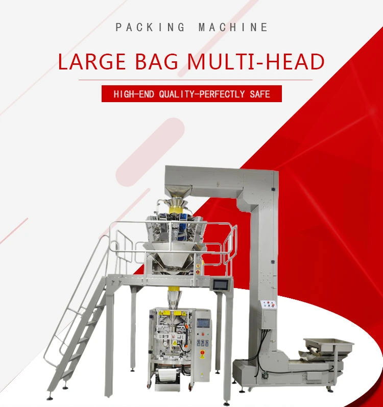 Kefai Automatic Vffs Food Weighing Packing Vacuum Vertical Forming Filling Sealing Peanut Grain Snack Chips Rice Nuts Sugar Granule Pouch Bag Packaging Machine