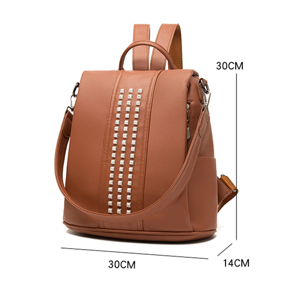 Hot Selling Anti-Theft Travel Backpack Large Capacity School Bags for Teenage Girls New High Quality Leather Women Backpack School Bag and Women Handbag