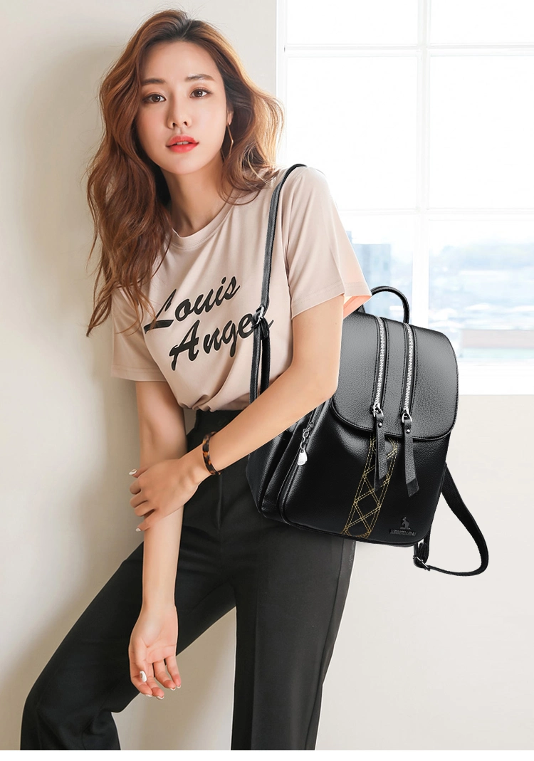 Wide Silver Hot Selling Ladies College Bags Femme School Bags for Teenagers