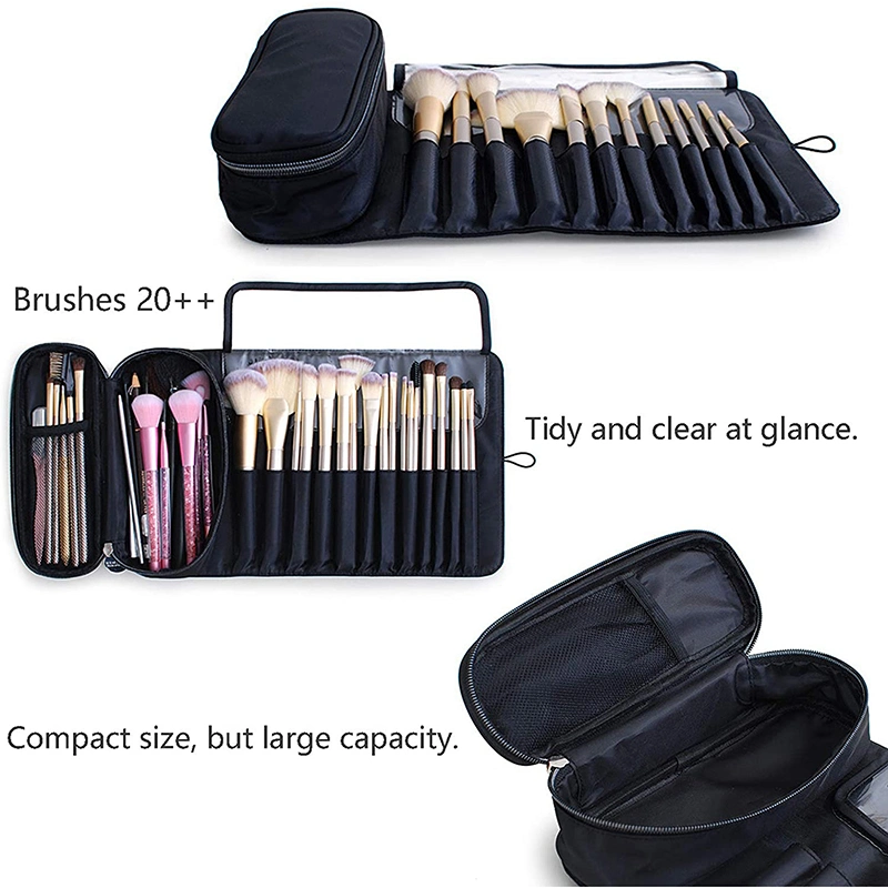 Detachable Portable Woman Makeup Brush Organizer Cosmetic Bag for Travel