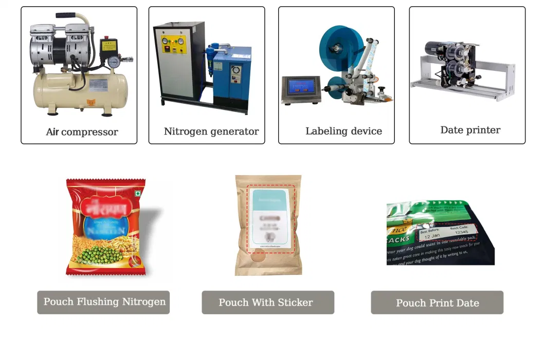 Kefai Vertical Nitrogen Pouch Filled Fried Chips Packaging Machine