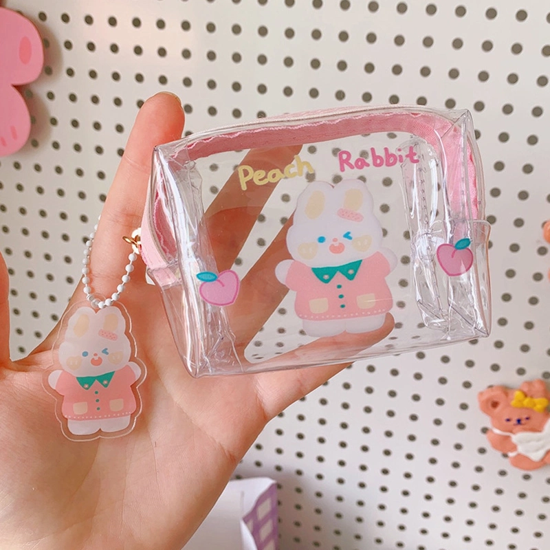 Fashion Mini Transparent Small Wallet Coin Purses Bag Female Key Purse Cosmetics Storage Pouch