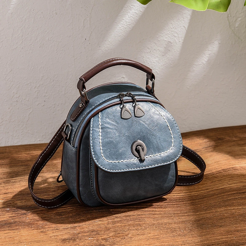 Mini Backpack Women PU Leather Shoulder Bag for Teenage Girls Kids Multi-Function Small Bagpack Female Ladies School Backpack