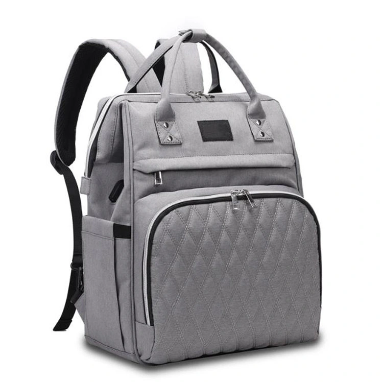 New Function Baby Hidden Seat Diaper Bag with Changing Station