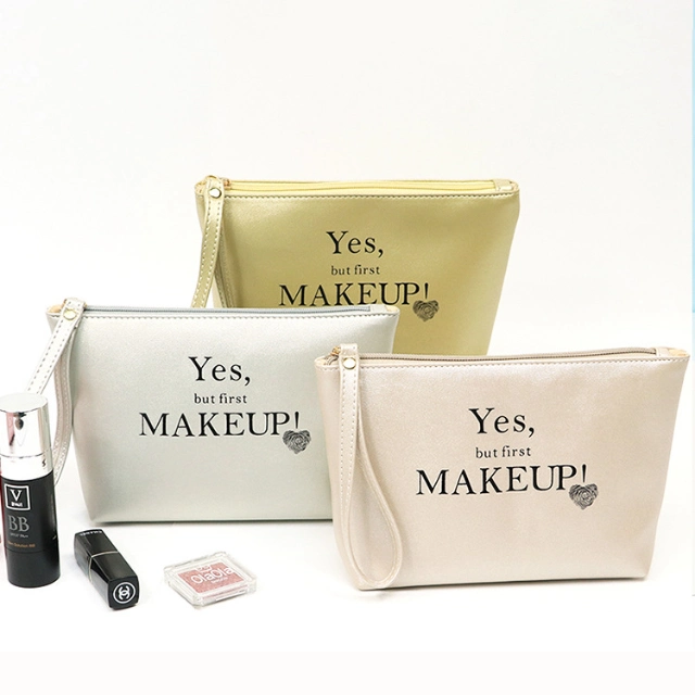 PU Cosmetic Bags Travel Makeup Organizer Women Pink Cosmetic Pouch Bag